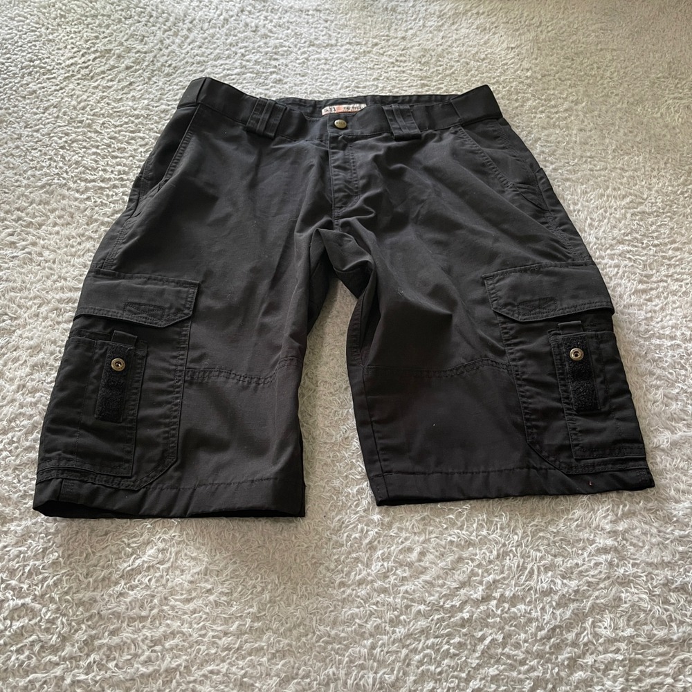 5.11 Tactical Womens Black Ripstop Cargo Shorts Size 16 Regular Outdoor Utility